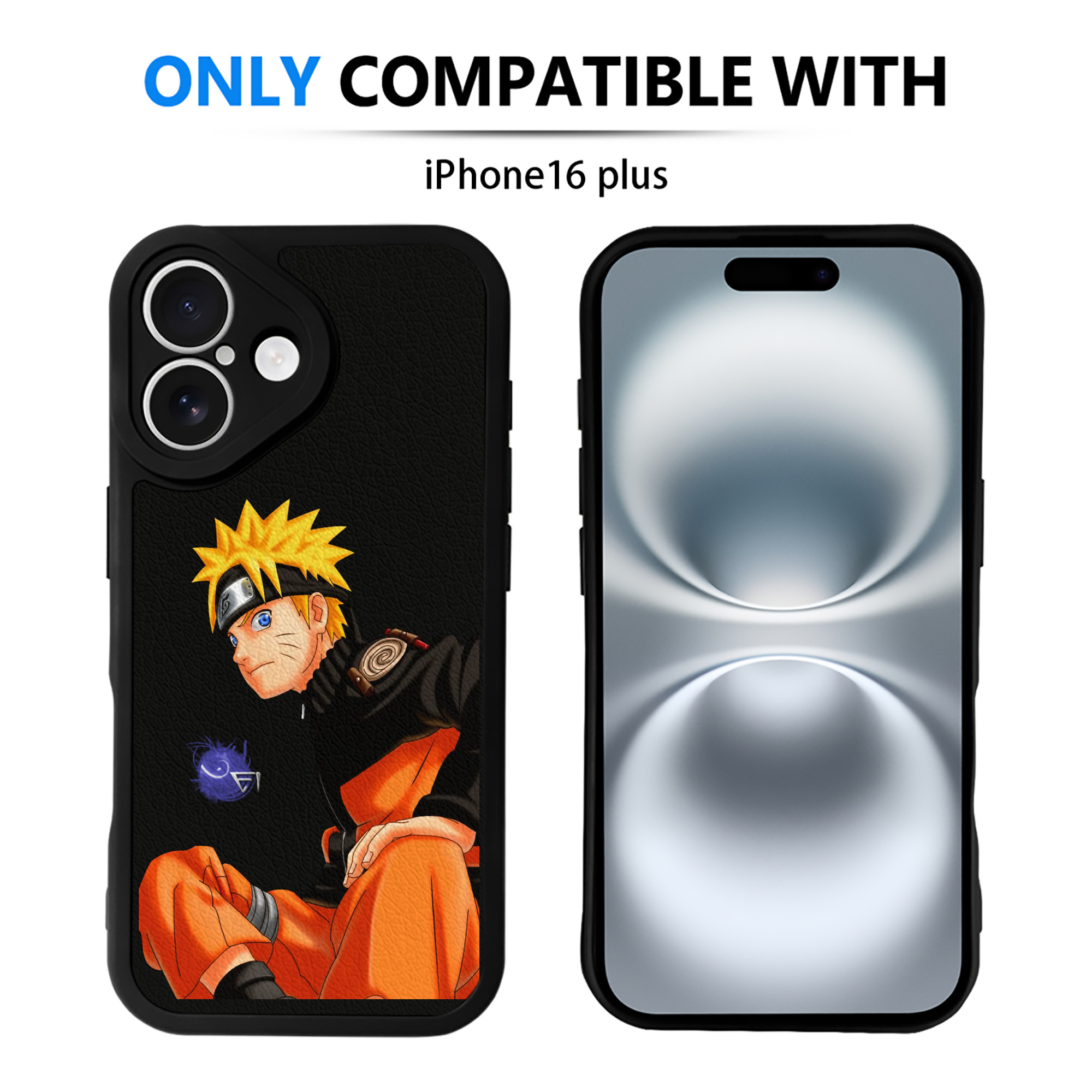 （画像用） NARUTO -ナルト- うずまき ナルト Uzumaki Naruto 【iPhone 16シリーズ対応】シリコンスマホケース（レザー調） 材質：シリコン